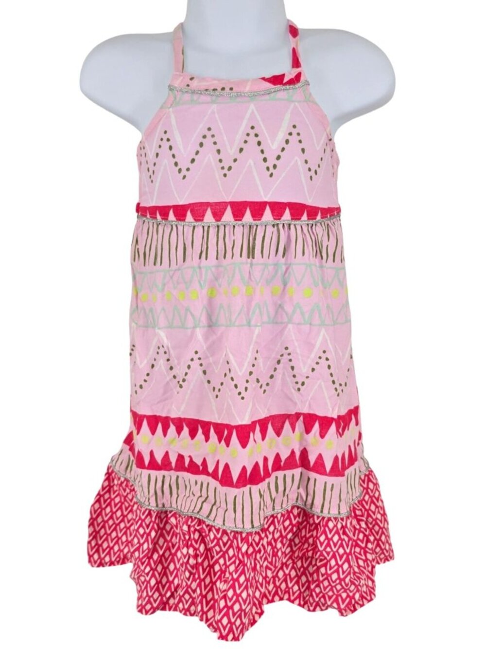Baby Girl's Cat & Jack Maxi Dress Pink Ruffled Strappy Sundress Size 12 Months